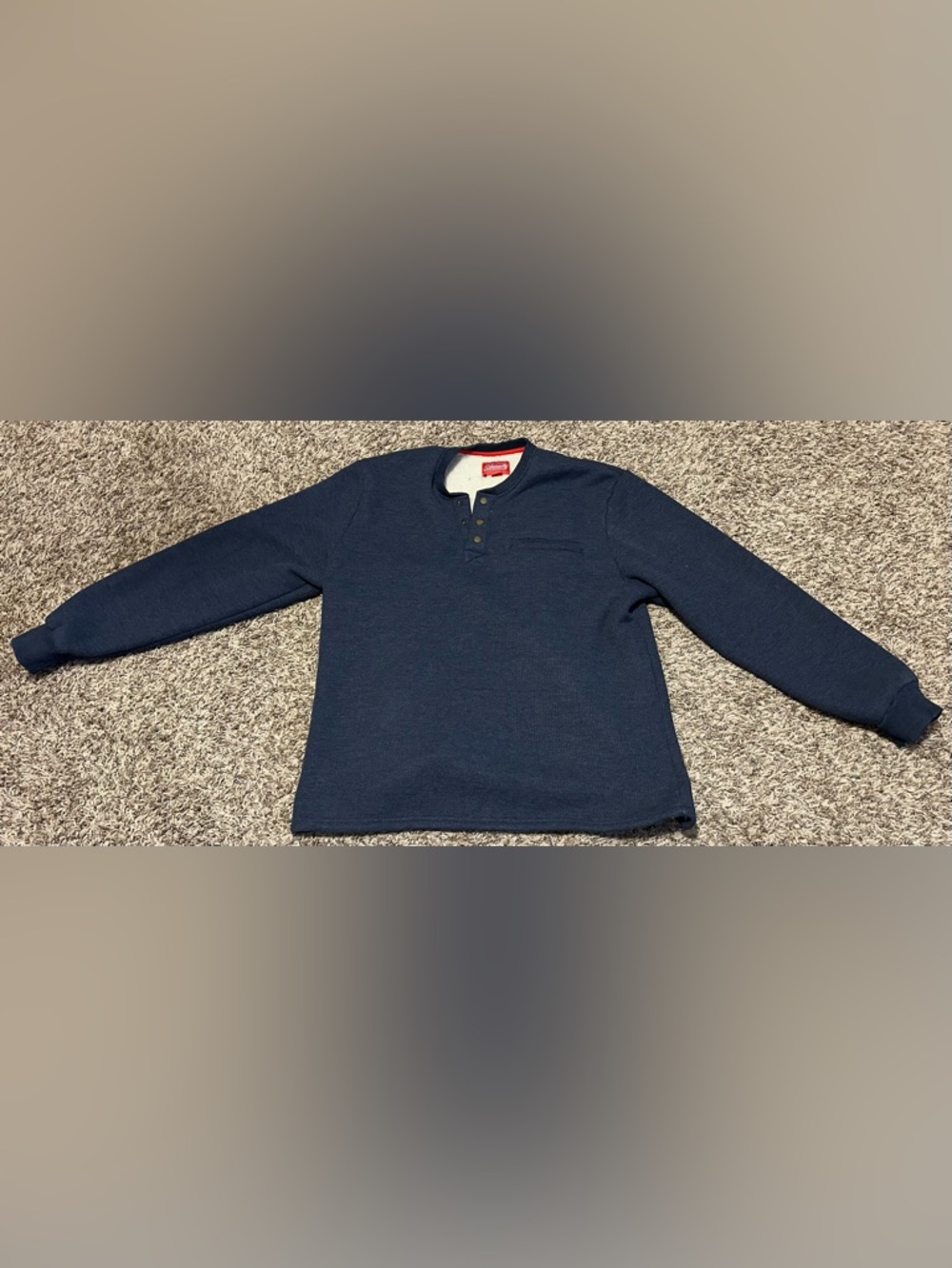Coleman Sherpa Lined Thermal Pullover Size XL Navy